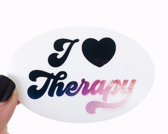 I "heart" Therapy Galaxy Style Sticker