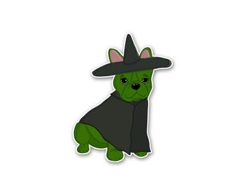 Halloween Frenchie Sticker, French Bulldog Sticker, Frenchie Sticker, Frenchie Halloween Sticker