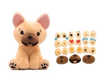 emotipals™ Frenchie Plush – Interchangeable Emotion Faces • Social Emotional Learning Toy • Therapy Tool for Kids • Emotional Regulation