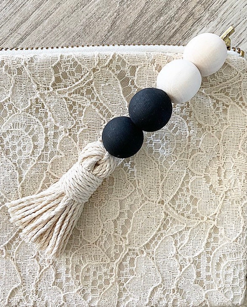 Black and White Lace Pouch