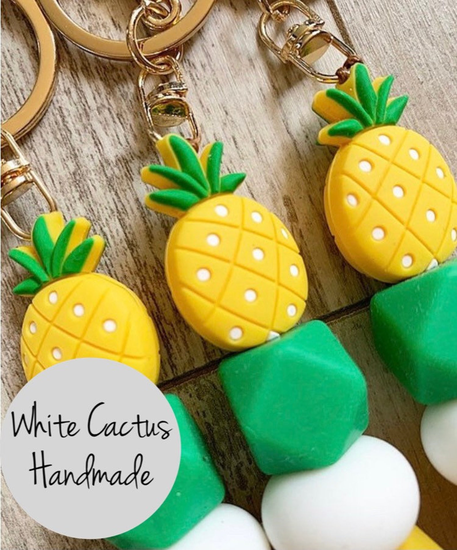Pineapple Keychain Beaded Boho Keychain Pineapple Accessories Etsy