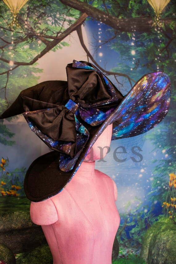Galaxy Space Witch Wizard Hat Hair Bow - Etsy display picture 1