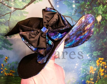 Galaxy Space Witch Wizard Hat hair bow