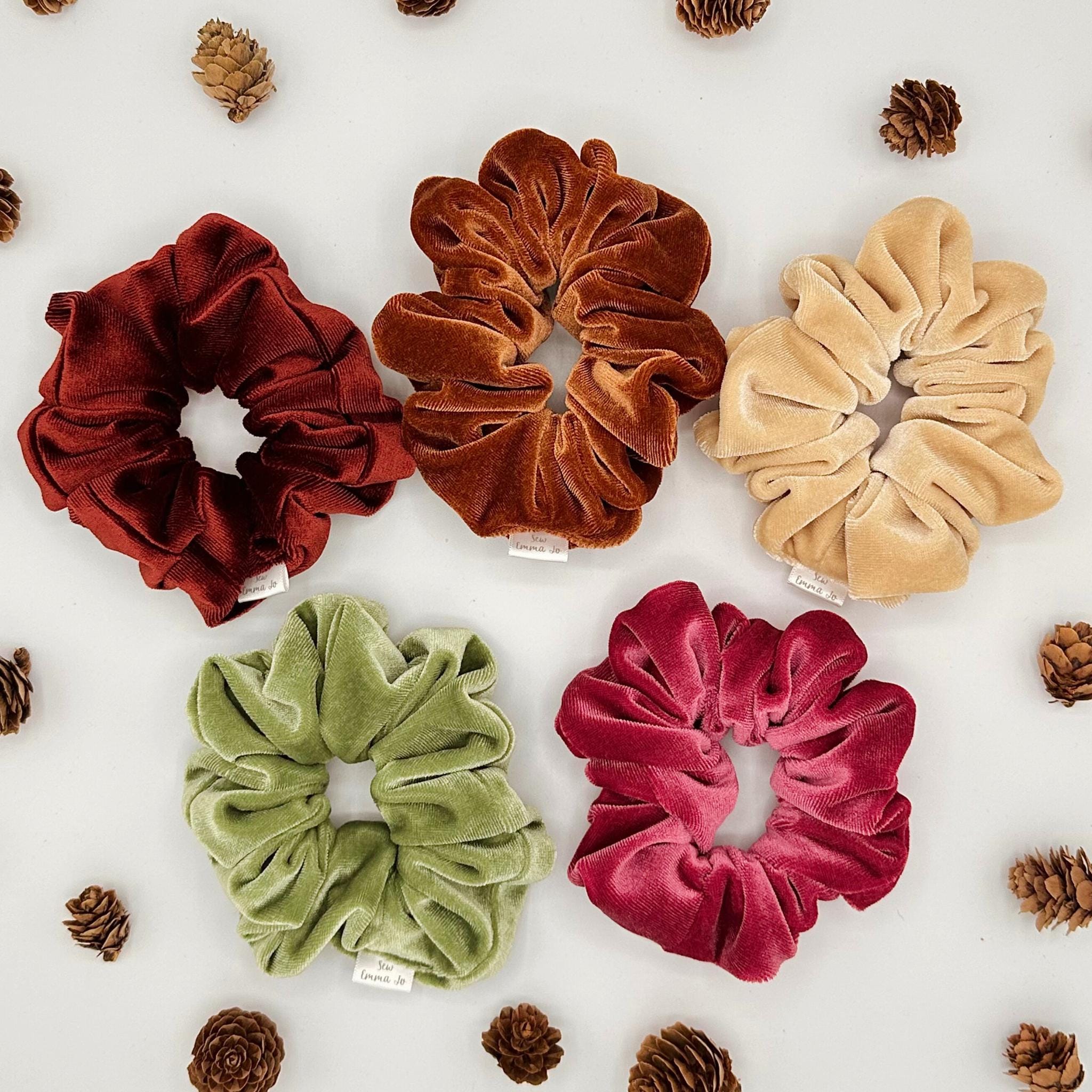 Rich and Plush Velvet Scrunchies, Velvet Mini and Regular Scrunchies