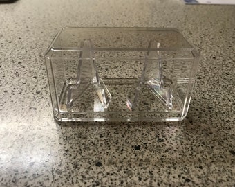 Acrylic Double Ring Display Case with 2 Stands
