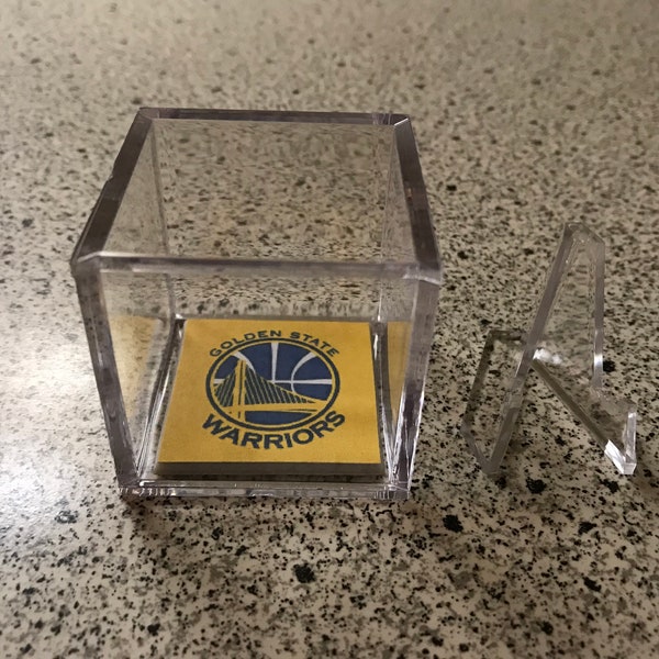 Golden State Warriors Custom NBA Finals 2022 2018 2017 2015 Champions Ring Fan Ring Clear Display Case w/Stand