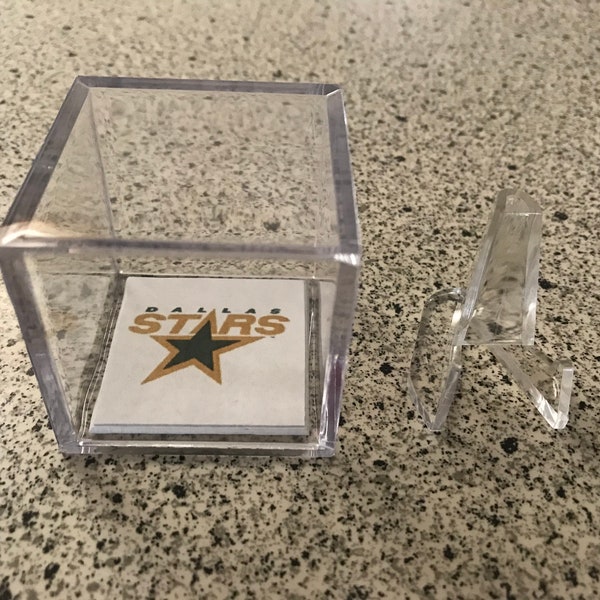 Dallas Stars Custom NHL 1999 Stanley Cup Champions Ring Hockey Ring Clear Display Case w/Stand