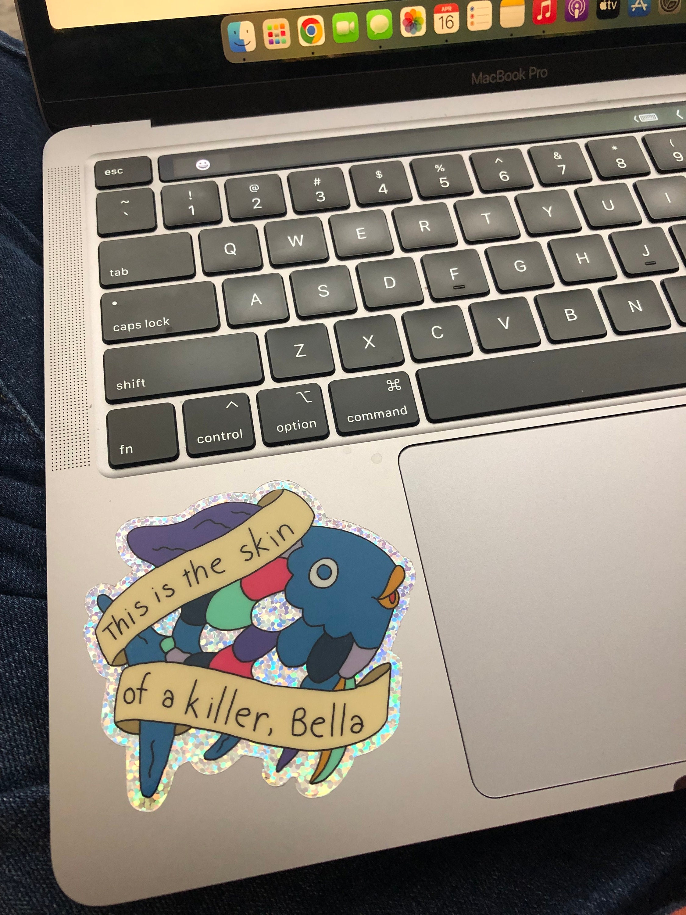 Vampire Fish Holographic Glitter--high Quality--vinyl Sticker - Etsy