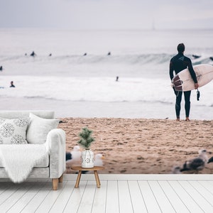 3D Mann Surfen durch das Meer 211 abnehmbare Tapete selbstklebende Tapete Extra große Peel & Stick Wallpaper Wallpaper Wandbild AJ WALLPAPERS