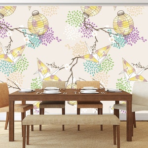 3D Farbe literarische Narisch Vogel Käfig 109Abnehmbare Tapete selbstklebende Tapete Extra große Peel & Stick Wallpaper Wallpaper Wandbild AJ WALLPAPERSS