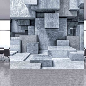 3D Multi view Square Artistic666Removable Wallpaper Self Adhesive Wallpaper Extra Large Peel & Stick Wallpaper Mural AJ WALLPAPERS