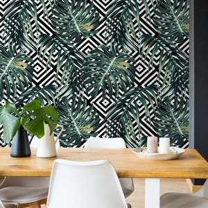 3D cuadrado verde hojas ARTE 134 papel pintado extraíble autoadhesivo papel pintado extra grande Peel & Stick Wallpaper Mural AJ WALLPAPERSS