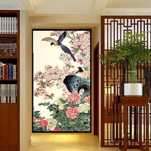 3D Blume Vogel A692 abnehmbare Tapete selbstklebende Tapete Extra große Peel & Stick Wallpaper Wallpaper Wandbild AJ WALLPAPERSS
