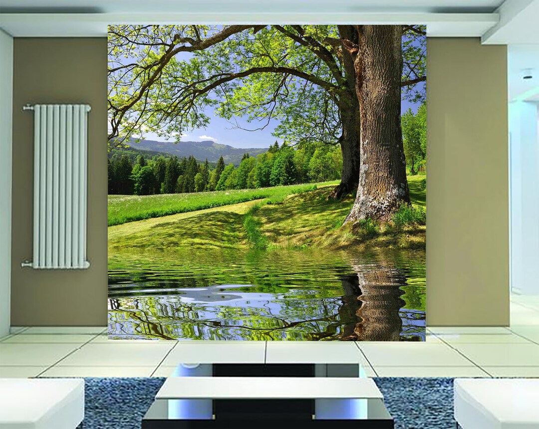 3D Nature Green Forest R4387 Removable Wallpaper Self Adhesive ...