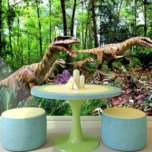 3D Wald Dinosaurier Leben R4885 abnehmbare Tapete selbstklebend Tapete extra groß Peel & Stick Tapete Tapete Wandbild AJ WALLPAPERS