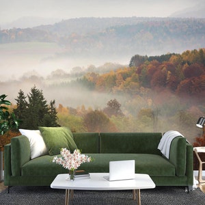 3D Herbst dichter Wald L2042 Abnehmbare Tapete selbstklebende Tapete Extra große Peel & Stick Wallpaper Tapete Wandbild AJ HINTERGRUNDBILDER