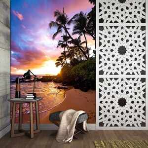 3D Sea Beach Time R6090 abnehmbare Tapete selbstklebend Tapete extra groß Peel & Stick Tapete Tapete Wandbild AJ WALLPAPERS
