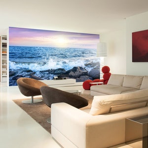 3D Light Purple Sky L1777 Papel tapiz extraíble Papel pintado autoadhesivo Extra grande Peel & Stick Papel tapiz Papel tapiz Mural AJ WALLPAPERS