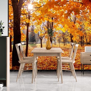 3D Cooler Herbstwald L2058 Wiederentfernbare Tapete Selbstklebende Tapete Extra Großes Wandbild zum Abziehen und Aufkleben AJ WALLPAPERS