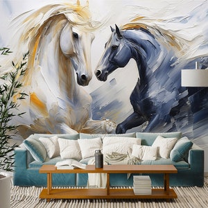 3D Cavalo Bonito L2897 Papel de Parede Removível Papel de Parede Autoadesivo Extra Grande Peel & Stick Papel de Parede Mural AJ PAPÉIS DE PAREDE