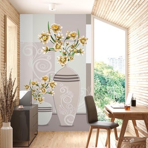 Florero clásico 3D L2291 Papel tapiz removible Papel tapiz autoadhesivo Papel tapiz extra grande Peel & Stick Papel tapiz Mural AJ WALLPAPERS