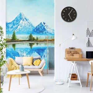 3D Dreamy Blue Snow Mountains A5089 Papel pintado extraíble Papel pintado autoadhesivo Big Peel & Stick Papel tapiz Papel tapiz Mural Marina Zotova