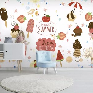 3D Creme SommerUrlaub A573 abnehmbare Tapete selbstklebende Tapete Extra große Peel & Stick Wallpaper Wallpaper Wandbild AJ WALLPAPERS
