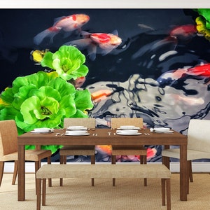 3D Agua Hibisco L1467 Papel pintado extraíble Papel pintado autoadhesivo Extra grande Peel & Stick Papel tapiz Papel tapiz Mural AJ FONDOS DE PANTALLA