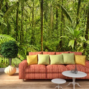 3D Botanischer Wald R10110 abnehmbare Tapete selbstklebend Tapete extra groß Peel & Stick Tapete Tapete Wandbild AJ WALLPAPERS