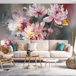 3D Maravilhosas Flores L2446 Papel de Parede Removível Papel de Parede Autoadesivo Extra Grande Peel & Stick Papel de Parede Mural AJ PAPÉIS DE PAREDE