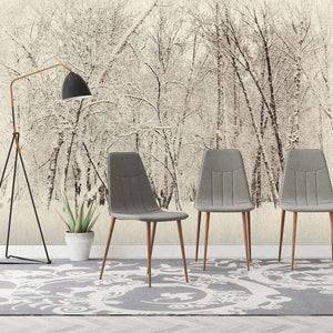 3D Forest Snow Scene L768 Papel pintado extraíble Papel pintado autoadhesivo Extra grande Peel & Stick Papel tapiz Papel tapiz Mural AJ FONDOS DE PANTALLA