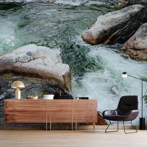 3D Natural Green Water L1153 Papel pintado extraíble Papel tapiz autoadhesivo Extra grande Peel & Stick Papel tapiz Papel tapiz Mural AJ WALLPAPERS