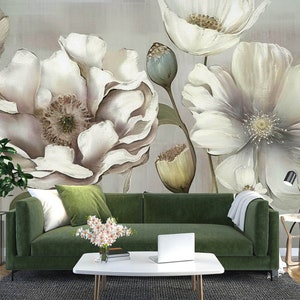 3D Mohnblumen Gemälde L2591 Abnehmbare Tapete selbstklebende Tapete Extra große Peel & Stick Wallpaper Wallpaper Wandbild AJ HINTERGRUNDBILDER