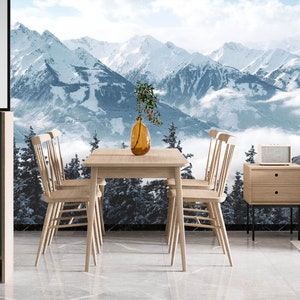 3D Cold Snow Mountain L2243 Papel pintado removible Papel pintado autoadhesivo Papel pintado extra grande Peel & Stick Papel pintado Mural AJ WALLPAPERS