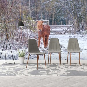 3D Schnee Wald Tier Pferd A8010 abnehmbare Tapete selbstklebend Tapete große Schale & Stick Tapete Tapete Wandbild Assaf Frank