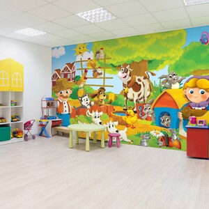 3D Woods Playground MM281 Removable Commercial Wallpaper Self Adhesive Trader Business Wallpaper Extra Large Peel - Stick AJ WALLPAPERS