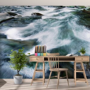 3D Nature Creek Water R6757 Fondo de pantalla extraíble Fondo de pantalla autoadhesivo Papel tapiz Extra grande Peel & Stick Wallpaper Wallpaper Mural AJ WALLPAPERS