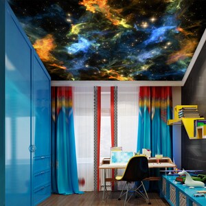 3D Fantasy Cosmic Light CA2794 Papel tapiz de techo removible autoadhesivo Papel pintado Grande Peel & Stick Wallpaper Wallpaper Mural