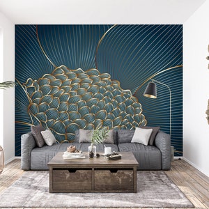 Pintura de flores 3d l1804 papel de parede removível autoadesivo papel de parede extra grande casca e bastão mural aj papéis de parede