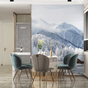 3D Snow Mountain L1385 Papel pintado removible Papel pintado autoadhesivo Papel pintado extra grande Peel & Stick Papel pintado Mural AJ WALLPAPERS