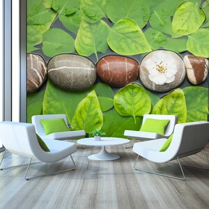 Hojas 3D en el agua L1100 Papel tapiz extraíble Papel tapiz autoadhesivo Extra grande Peel & Stick Papel tapiz Papel tapiz Mural AJ FONDOS DE PANTALLA