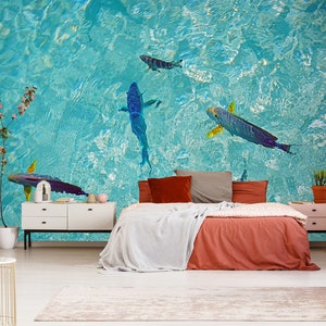 3D Schöne große Fische L1050 Ablösbare Tapete selbstklebende Tapete Extra große Peel & Stick Wallpaper Wallpaper Wandbild AJ HINTERGRUNDBILDER