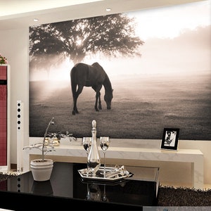 3D Animal Quiet Horse R11281 Verwijderbaar Behang Zelfklevend Behang Extra Grote Peel &Stick Wallpaper Wallpaper Mural AJ WALLPAPERS