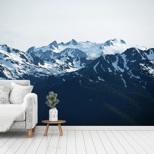 3D Snow Mountain R4163 Fondo de pantalla extraíble Fondo de pantalla autoadhesivo Papel tapiz extra grande Peel & Stick Papel tapiz Mural AJ WALLPAPERS