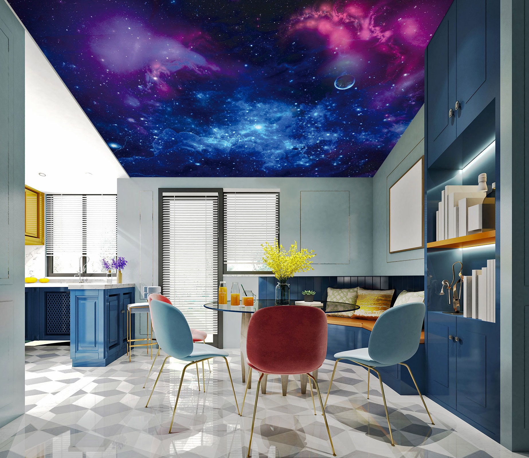 Galaxy Ceiling Wallpaper - Etsy Galaxy Ceiling Wallpaper - Etsy