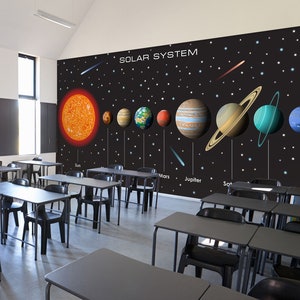 3d encantador sistema solar l414 papel de parede removível auto adesivo extra grande casca & vara papel de parede mural aj papéis de parede