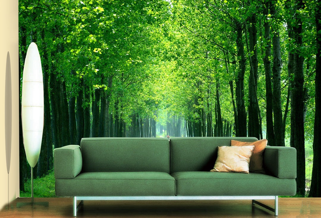 3D Summer Forest Avenue R10142 Removable Wallpaper Self Adhesive ...