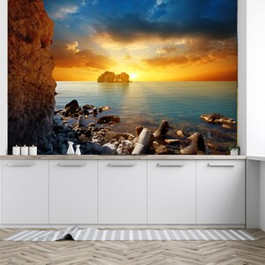 3D Sunset Wish L762 Papel pintado extraíble Papel tapiz autoadhesivo Extra grande Peel & Stick Papel tapiz Papel tapiz Mural AJ FONDOS DE PANTALLA