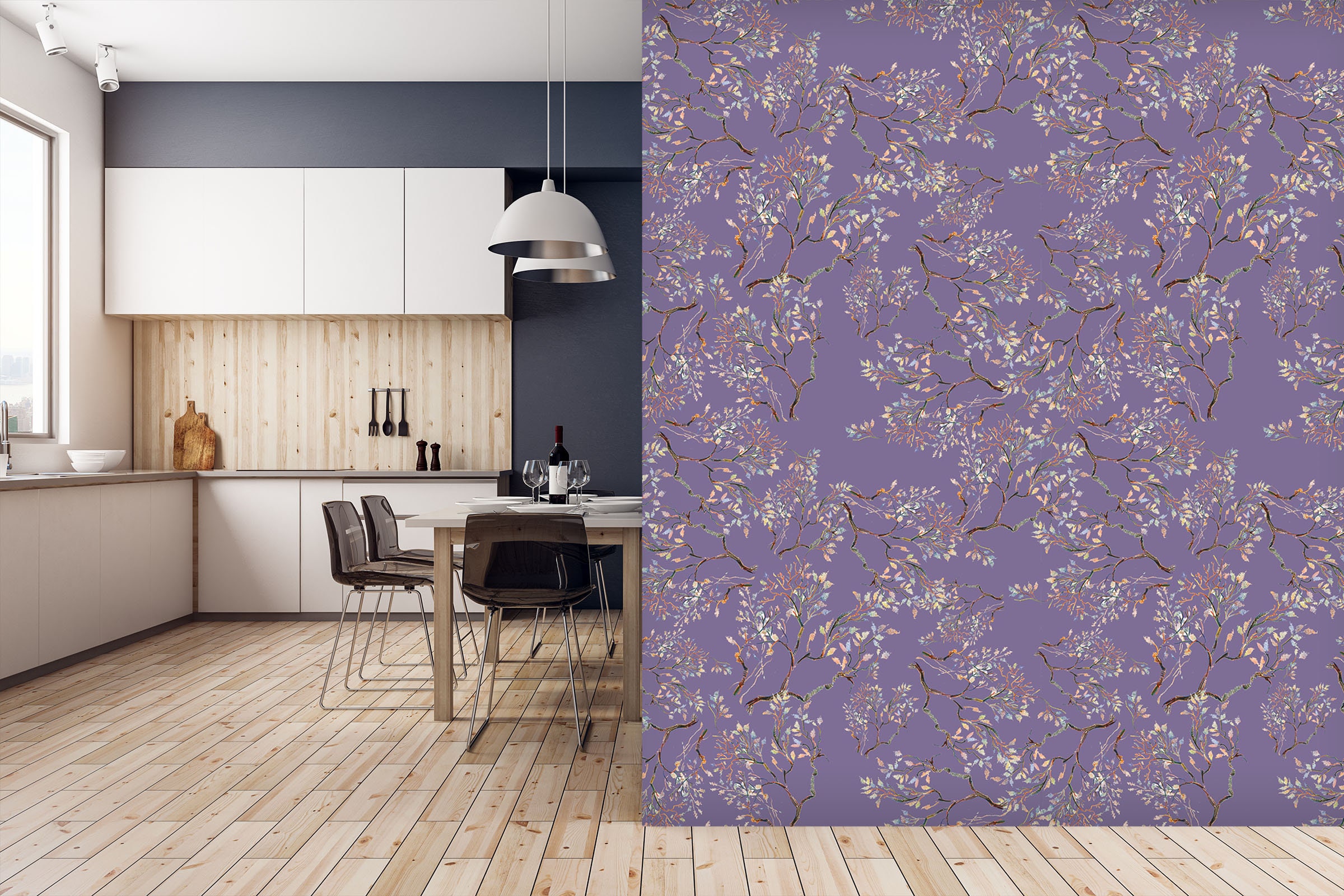 3D Purple Lavender Elegant507 Removable Wallpaper Self | Etsy