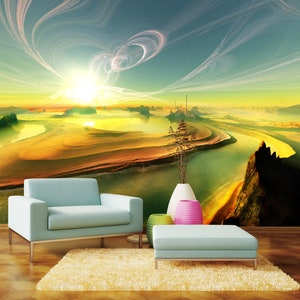 3D Romantische Landschaft R11352 abnehmbare Tapete selbstklebend Tapete extra groß Peel & Stick Tapete Tapete Wandbild AJ WALLPAPERS